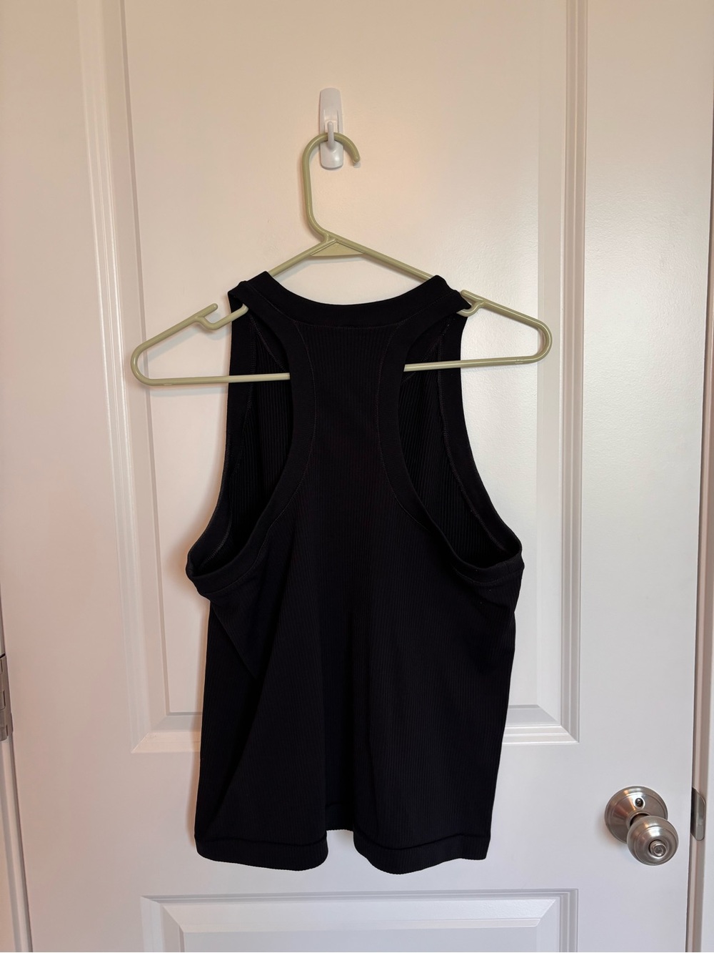 Athleta Racerback Black Ribbed Tank Top - Picture 2 of 2